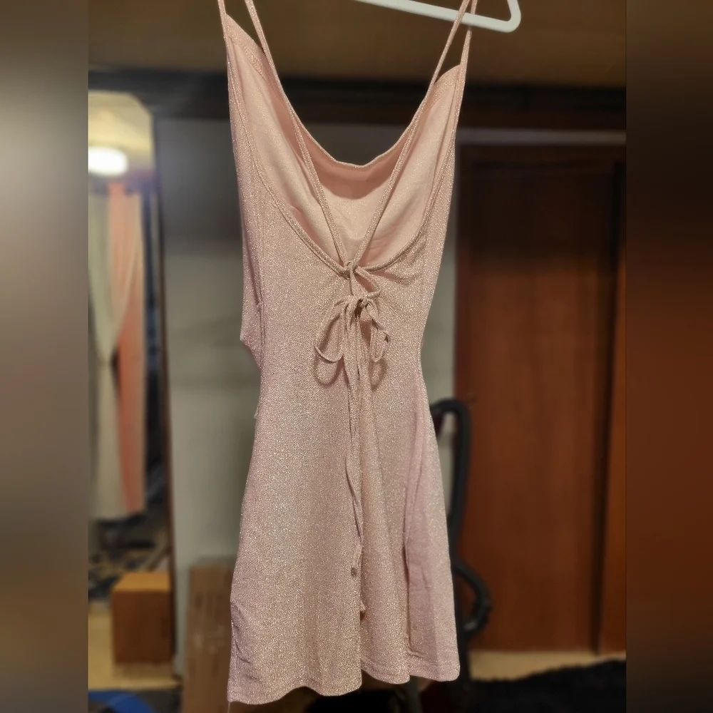 Elegant Pink Draped Dress